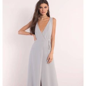 Gray tobi maxi wrap dress